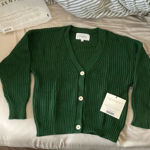 Tradlands Sweaters - Tradlands Shelter Cotton Cardigan Evergreen. Small